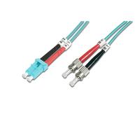 [DK-2531-02/3] Digitus Câble Fibre Optique Duplex 50/125 OM3 ST LC Aqua 2 m