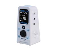 DK Electronic Metronome BT haut-parleur LCD rechargeable Écran vocal métronome Volume réglable CHEAUX JACK PORTABLE METRONOME numérique pour le piano Drum Guzheng Black Blanc (Blanc)