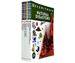 DK Eyewitness 10 Books Collection Set (SET 2 ) (Natural Disasters, Wonders of the World, Fish, Cat, Climate Change, Crystal and Gem, Rock and Mineral, Insect, Weather, Titanic)