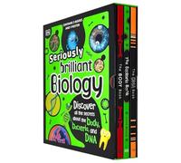 DK Seriously Brilliant Biology 3 Books Box Set and 1 Poster ( The Body Book, The DNA Book & The Bacteria Book)