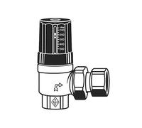 DK Soupape De Surpression UESV 25 DN 25, Avec Raccord En Angle