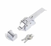 DK615 Four Réfrigérateur Porte Armoires Congélateur Poignées Moraillons Boucle Solide Serrure D'armoire Industrielle 1 Pièces(Chrome with key)