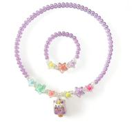 DkakoJew Lot de 2 colliers et bracelets avec pendentif licorne dragon glacé - Pour filles et enfants - Cadeau idéal pour un anniversaire, Noël ou une remise de diplôme.