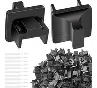 DKARDU Lot de 100 bouchons anti-poussière pour concentrateur Ethernet, RJ45, bloqueur de port femelle, port Ethernet pour commutateur, routeur, convertisseur multimédia, avec 10 nettoyeurs