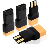 DKARDU Lot de 2 paires XT90 vers adaptateur Traxx XT90 mâle femelle vers pour prise Traxxas RC Chargeur de batterie Adaptateur pour télécommande de voiture RC LiPo Batterie RC Voitures RC Avions