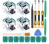 DKARDU Lot de 4 joysticks analogiques 3D pour manette Xbox One Elite Series 2 avec potentiomètre, brosse de nettoyage et tournevis