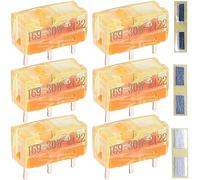 DKARDU Lot de 6 micro-interrupteurs TTC pour souris - Anti-poussière - Doré - Bouton de clic 30 millions - Contacteur doré avec autocollant en métal pour souris Razer pour souris Apple pour souris