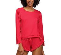 DKaren Ensemble De Nuit T-Shirt Et Short Ronnie, Rouge,46