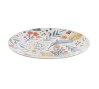 DKD Home Decor Assiette plate de la marque Fleurs (19 x 19 x 2 cm) (2 pièces) (Référence : S3026036)