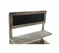 DKD Home Decor Chariot de Jardin Couleur Marron Clair, en Sapin et Ardoise (87 x 14 x 109 centimètres)