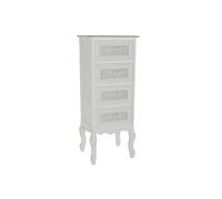 DKD Home Decor Chiffonnier de la Marque, Couleur Blanche, en Bois MDF (40 x 36 x 100 centimètres)