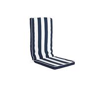 DKD Home Decor Coussin Blanc Bleu Marine Rayures 42 x 4 x 115 cm, Blanc, Estándar, Décontracté