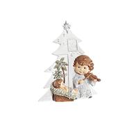 DKD Home Decor Crèche de Noël de la Marque, Couleur Blanc et Marron, en résine (13,6 x 5,2 x 15,9 centimètres)