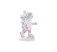 DKD Home Decor Décoration de Noël de la Marque Couleur : Blanc, Gris et Rose, en résine (7 x 5 x 11 cm)