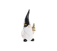 DKD Home Decor Décoration de Noël de la Marque, Couleur Blanche et Noire, en résine (11,5 x 9 x 24 cm)