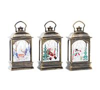 DKD Home Decor Décoration Lumineuse de la Marque, Couleur Noire et Or, en polypropylène (7 x 4 x 13,5 cm) (3 unités)