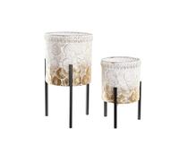 DKD Home Decor Ensemble de Pots de Fleurs, Standard
