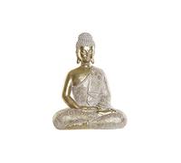 DKD Home Decor Figurine décorative de la Marque Doré Bouddha Blanc Résine (18,5 x 10,5 x 24 cm) (Référence : S3019703)