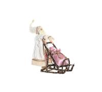 DKD Home Decor Figurine décorative de Noël Père Noël de la Marque Gris et Rose en Bois (42 x 22 x 50 cm)