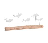 Figurine décorative DKD Home Decor Finition antique marron blanc Résine bois de manguier Spirales (77 x 8 x 31 cm)