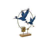 DKD Home Decor Figurine décorative Oiseau Bleu doré 51 x 9 x 51 cm