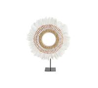 Figurine Décorative - Dkd Home Decor - Standard - Couleur Blanche - Fer Et Plume - 16x62x57 Cm