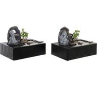 DKD Home Decor Fontaine de Bouddha orientale en résine (2 pièces) (29 x 21 x 23 cm) S3039713 - EAN : 8424002034467