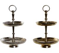 DKD Home Decor Fruit Bowl de la marque, couleur or et argent, of Aluminium (22 x 22 x 31 centimètres) (2 pcs)