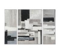 DKD Home Decor Jeu de 3 tableaux Abstrait Moderne 140 x 3,5 x 100 cm
