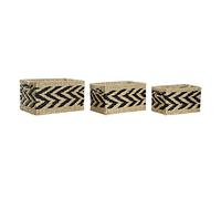 DKD Home Decor Lot de 3 paniers en fibre Bali (Référence : S3018544)