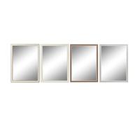 DKD Home Decor Miroir Mural 56 x 2 x 76 cm Verre Gris Marron Blanc polystyrène (4 Pièces)