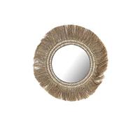 DKD Home Decor Miroir Mural Verre Naturel Jute (60 x 2 x 60 cm)