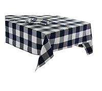 DKD Home Decor Nappe et Serviettes de Table 250 x 150 x 0,5 cm Bleu Blanc