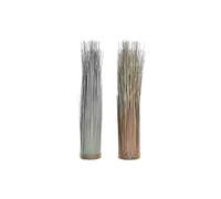 DKD Home Decor Plante décorative 25 x 25 x 68 cm Marron Polyéthylène Vert (2 Unités)