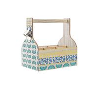 Casier à bouteilles DKD Home Decor 27 x 16,5 x 25 cm bleu turquoise bois MDF (2 pièces)