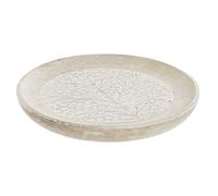 DKD Home Decor Presse-Poches de la Marque Marron Blanc Bois de Manche (20,5 x 2 x 20,5 cm) Référence : S3021586, Standard