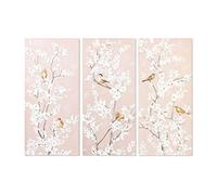 DKD Home Decor Tableau 40 x 3 x 90 cm Oiseau oriental (3 pièces)