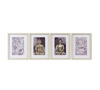 DKD Home Decor Tableau de la marque en polystyrène Bouddha (4 pièces) (35 x 2,5 x 45 cm) (Référence : S3018186)