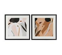 DKD Home Decor Tableau de la marque Femme Cristal Toile (2 pièces) (60 x 3 x 60 cm) (Référence : S3017747)