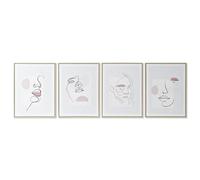 DKD Home Decor Tableau Scandinave 45 x 2,5 x 60 cm (4 unités)