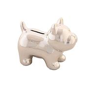 DKD Home Decor Tirelire en Forme de Cochon Dolomite, Argent métallique, Estándar