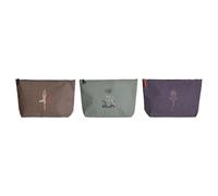 DKD Home Decor Trousse de Toilette Marron Vert Bordeaux Toile Yoga 33 x 8 x 20 cm (3 unités)