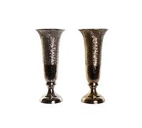 Vase dkd home decor aluminium doré 13 x 13 x 33 cm (2 pièces)