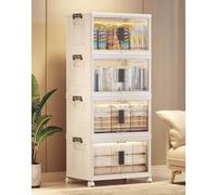 DKDAHIO Armoire de rangement pour toilettes, 2 portes de grange, gain de place, style ferme, buanderie, étagère de salle de bain, réglable, léger, durable, portable