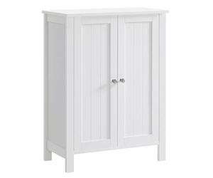DKDAHIO Cloud White UBCB60WV1 Armoire de rangement autonome avec 2 étagères variables pour salon, cuisine, salle de bain UBCB60WV1, légère, durable, portable