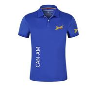 DKDAHIO Polo pour Hommes Manches Courtes pour Can-am Polo de Golf à T-Shirt Décontracté Bouton T-Shirts de Sport de Base-Dark blue1||XXL