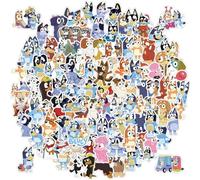 DKDDSSS 100 Pcs Autocollants, Scrapbook Stickers, Autocollants Bluey Imperméables pour bouteilles d'eau, ordinateur portable, ordinateur, téléphone Décalques