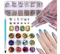DKDDSSS 12 Couleurs Paillette Ongles Nail Art, Paillettes Ongles Set, Paillette Cosmétiques Glitter Fines pour Festival Visage Corps Ongles Nail Art Decoration, Création de Carte