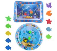 DKDDSSS 2 Pièces Tapis d'eau, Bebe Tapis Eau Eveil, Tapis Eau Bebe, Tapis d'eau de bébé, Tapis Deau Bebe, Jouet Bebe Tapis Eau, Tapis Eau Gonflé Enfant pour bébé de 3-24 mois (Monde de L'océan)