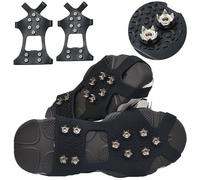 DKDDSSS 2PCS Crampons Antidérapants Chaussures, Crampon Chaussures Neige, Antidérapant sur Chaussures, Bottes 10 Clous à Neige Grips Crampons Crampons Pointes